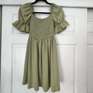 green summer dress